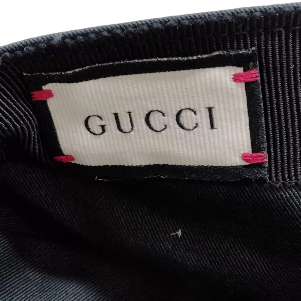 746252AU (S3) Gucci Cap Navy Blue Cotton - Picture 9 of 10